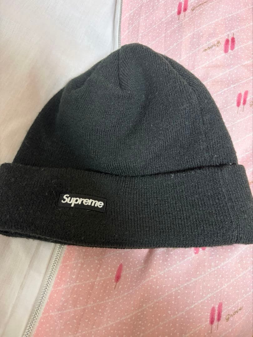 Supreme ×ニューエラ ニット帽 黒