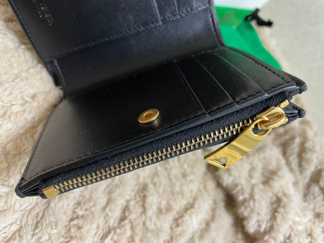 BOTTEGA VENETA 折り財布 ブラック　新品　未使用　ボッテガ　黒