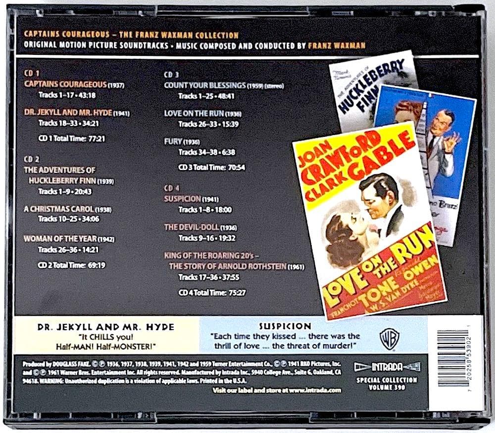 廃盤 4CD FRANZ WAXMAN COLLECTION サウンドトラック集