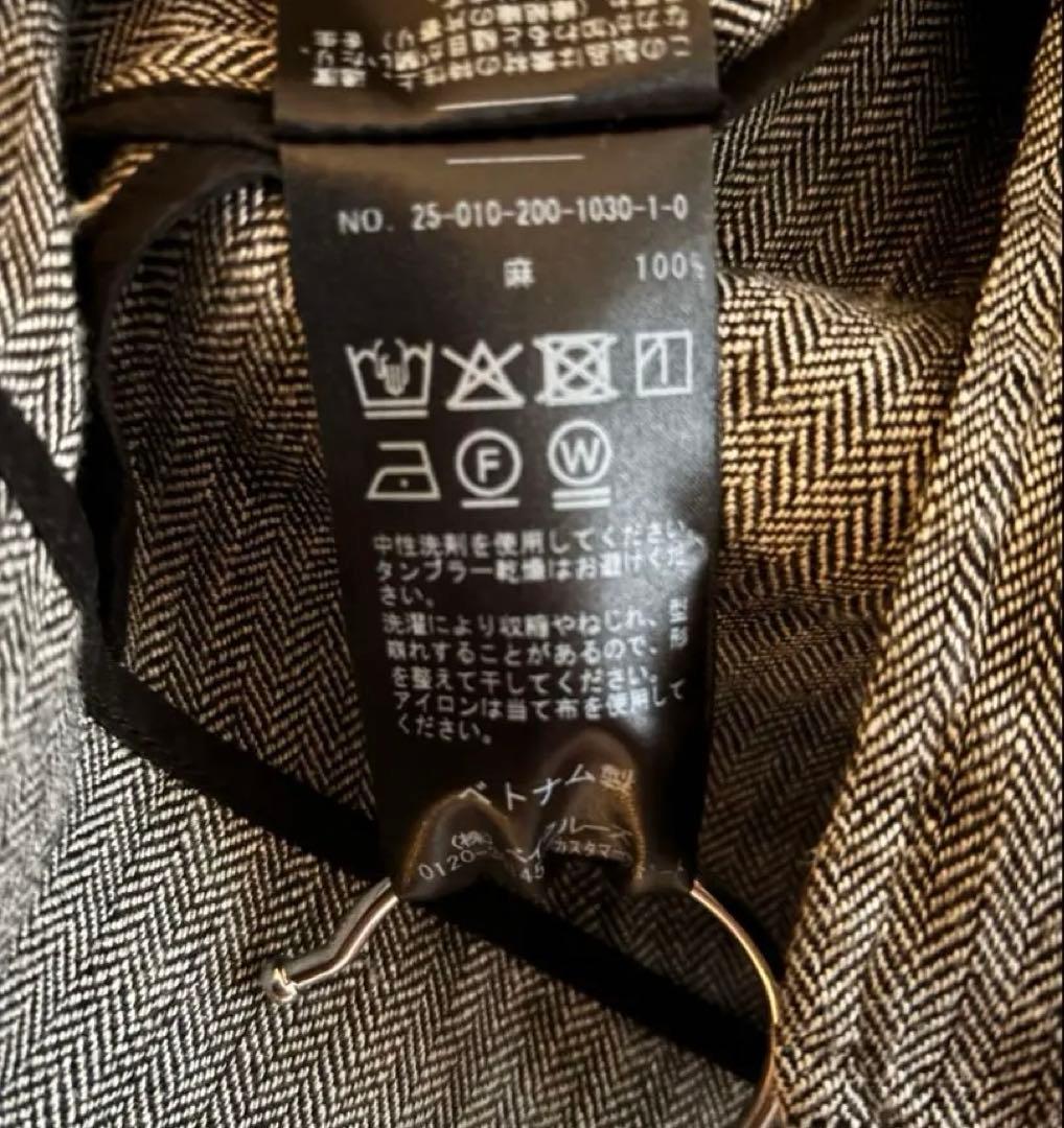 spick&spanリネンエアリージャケット36スピックアンドスパン