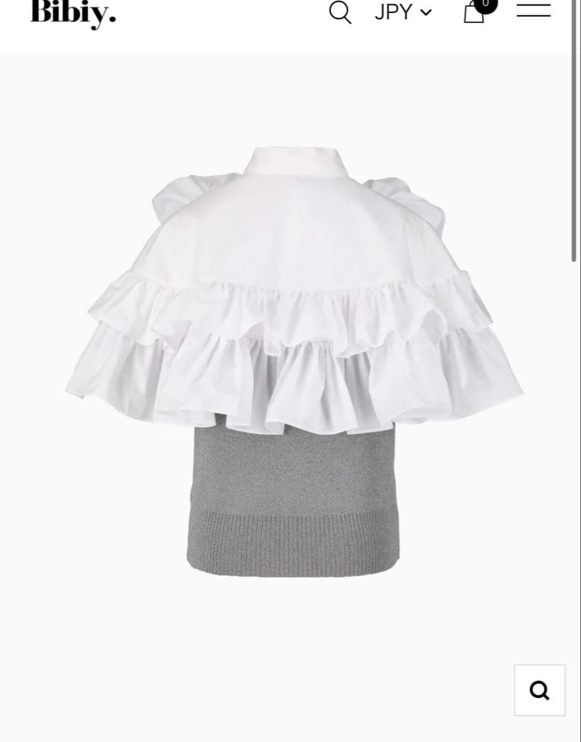 【新品】Bibiy. RUE FRILL KNIT グレー♡