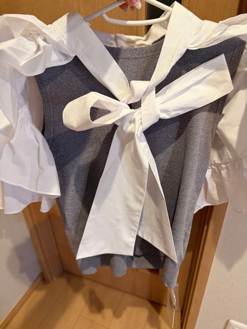【新品】Bibiy. RUE FRILL KNIT グレー♡