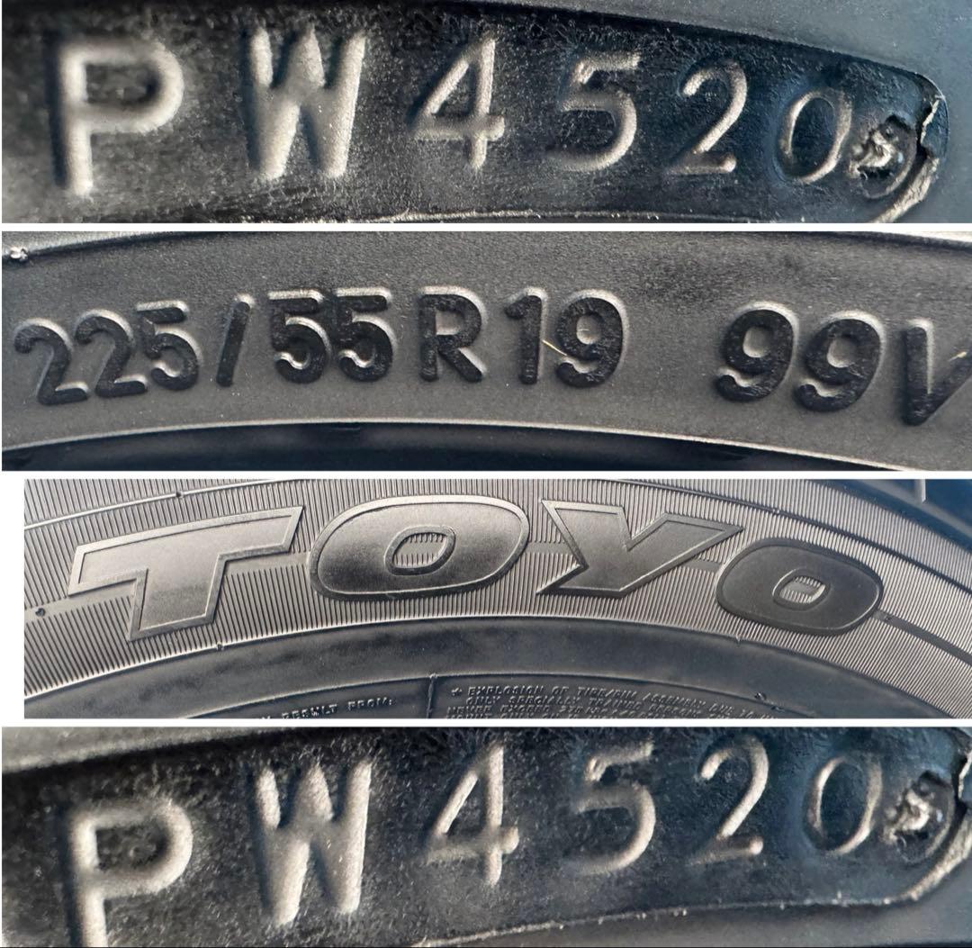 225/55Ｒ19　99Ｖ　 2020 年式TOYO PROXES ４本セット