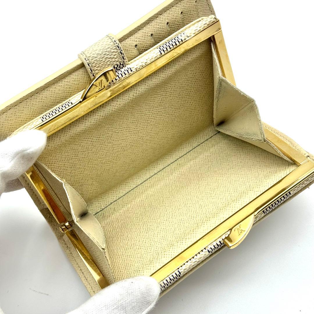 【新型美品】 ルイヴィトン ダミエアズール ポルトフォイユ ヴィエノワ がま口