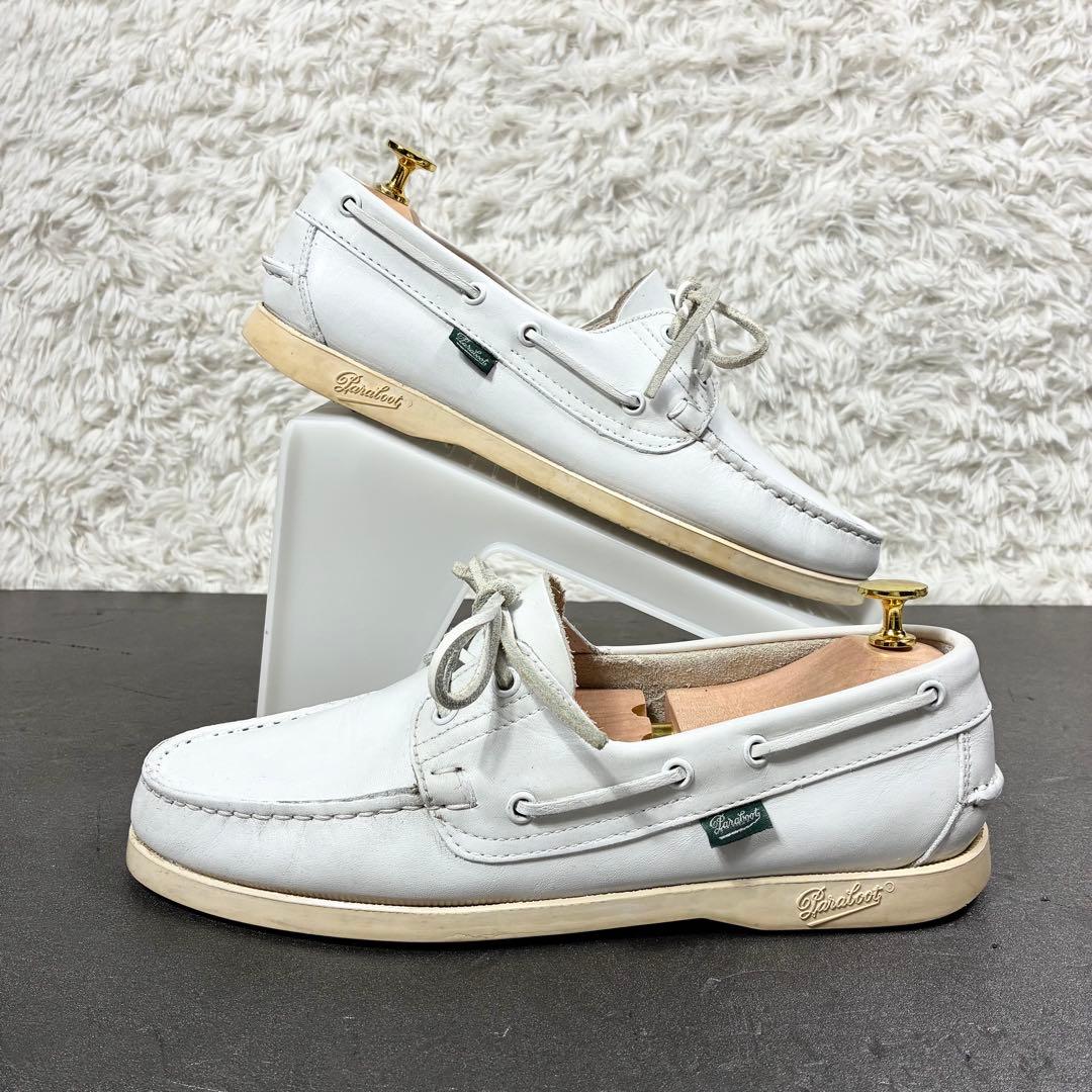【人気】 パラブーツ デッキシューズ スリッポン 25.5cm 本革 モカシン