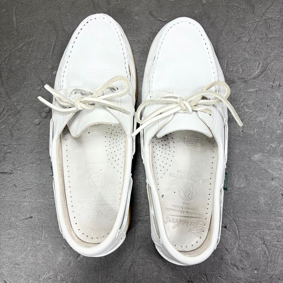 【人気】 パラブーツ デッキシューズ スリッポン 25.5cm 本革 モカシン
