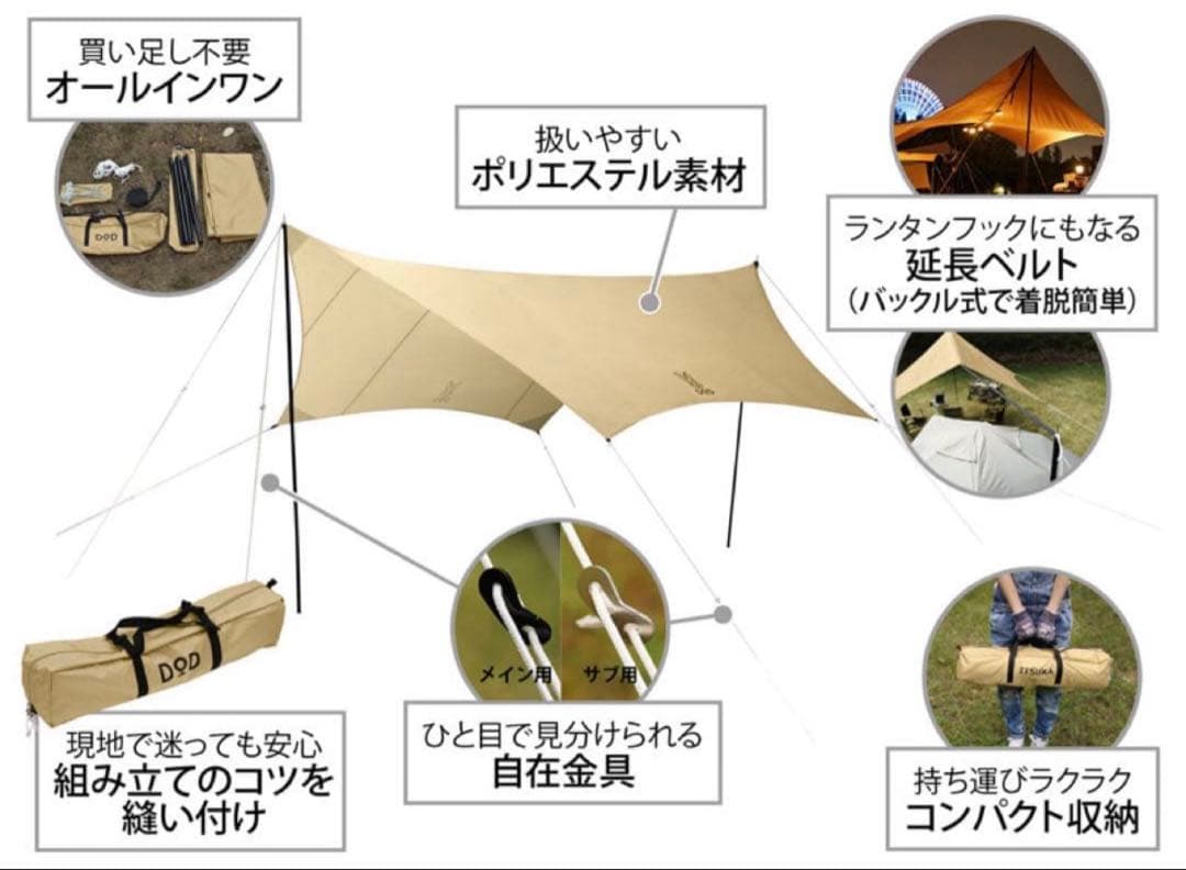 DOD いつかのタープ　ITSUKA NO TARP タン