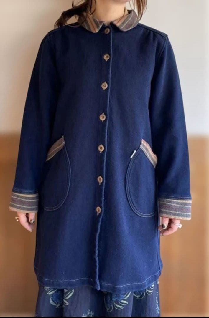 BlueTric ブルートリック　ショップコート　日本製　岡山デニム　Lサイズ