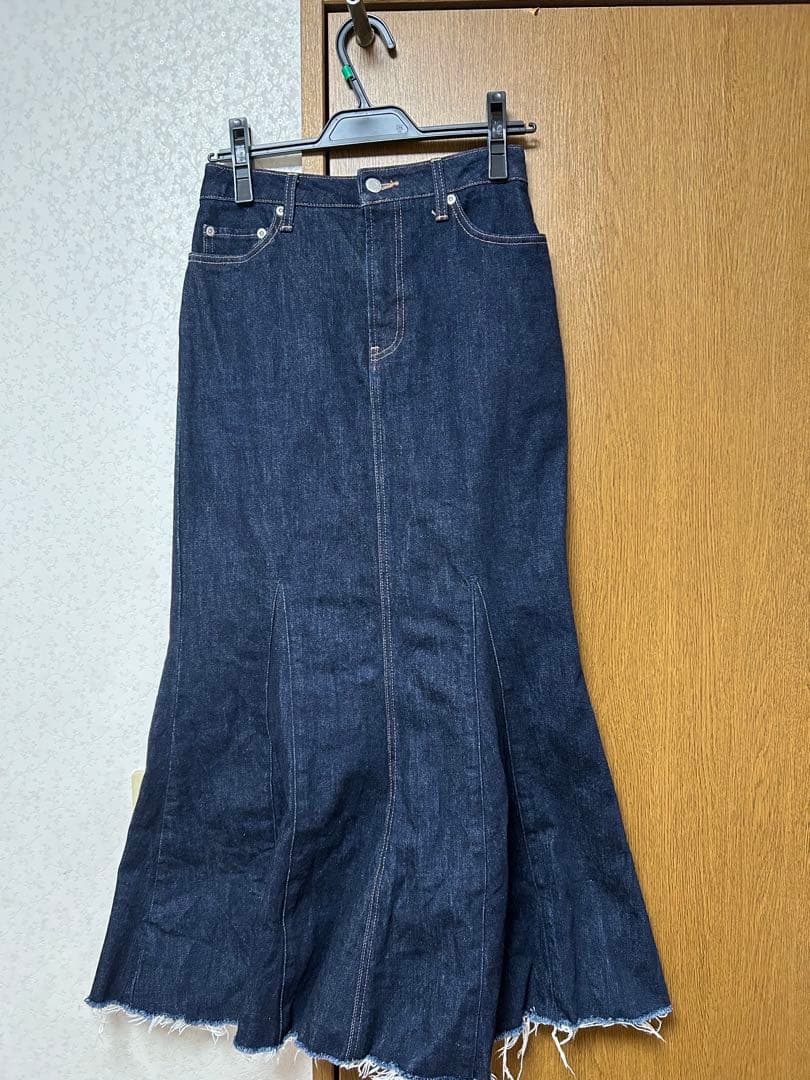 anuans マーメイドデニムスカート(indigo)
