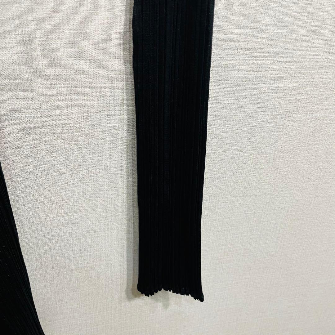【美品】イッセイミヤケ プリーツプリーズ カーディガン ブラック サイズ4