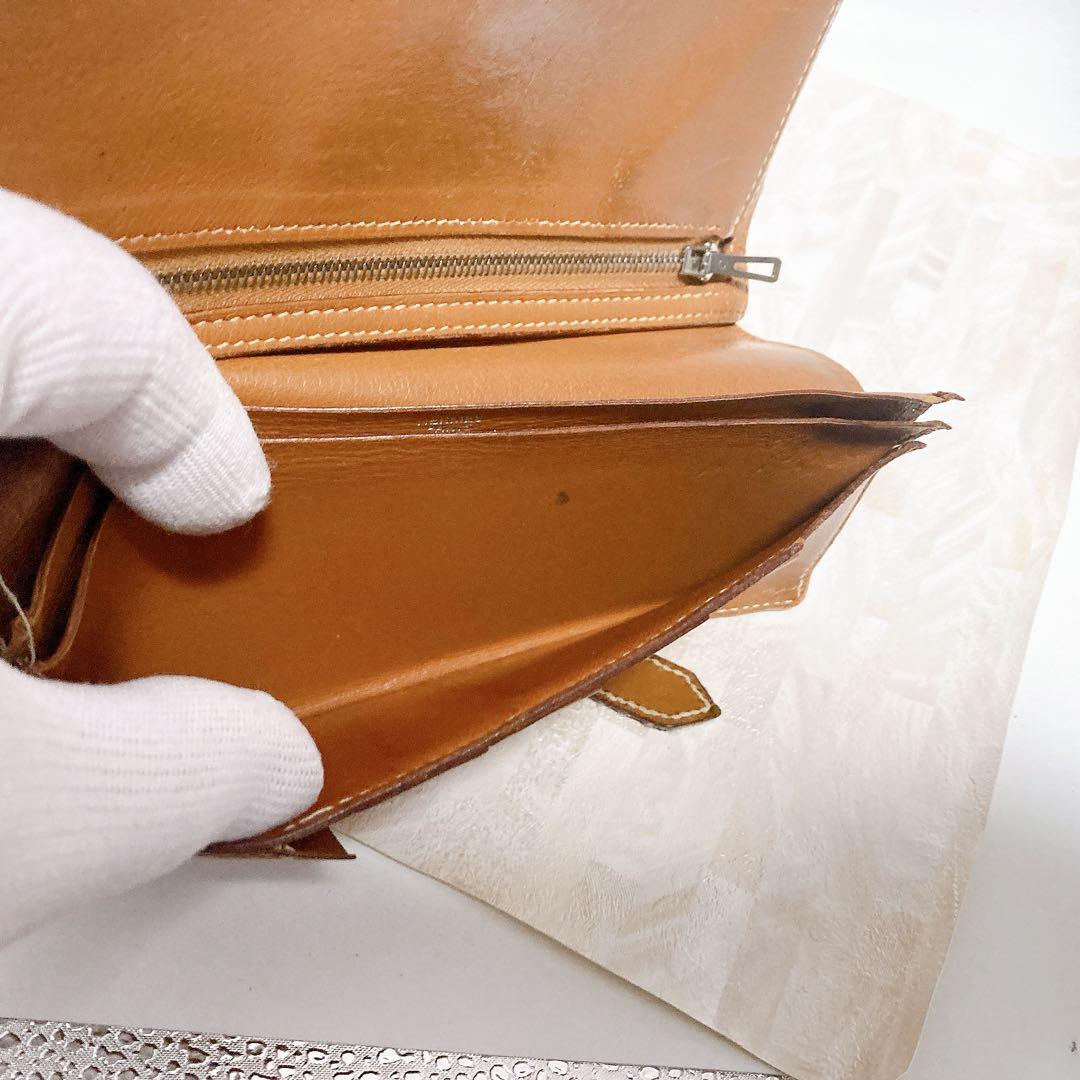 HERMES 二つ折り財布　べアンスフレ　ブラウン　◻︎H刻印　正規品　送料無料