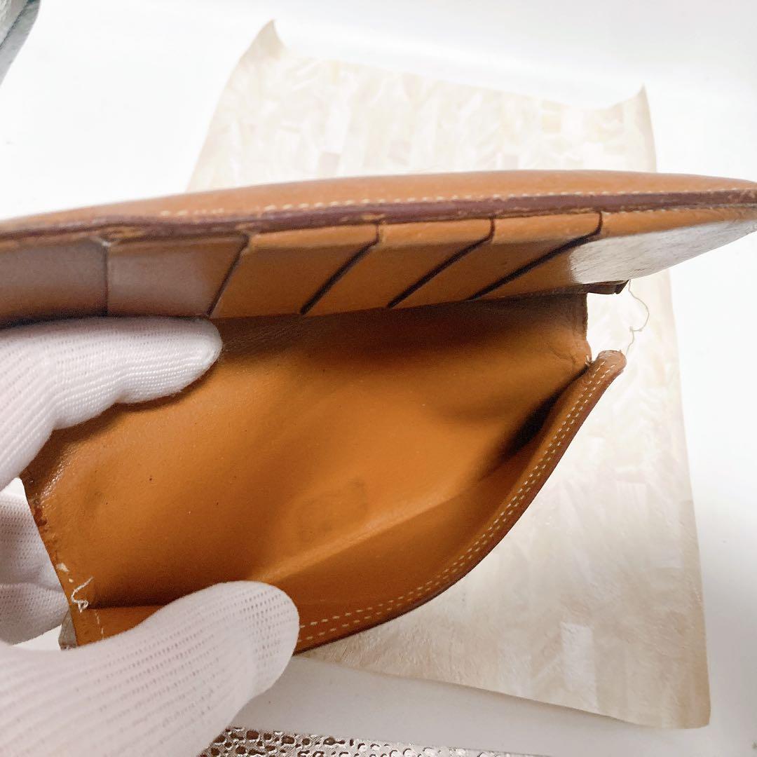 HERMES 二つ折り財布　べアンスフレ　ブラウン　◻︎H刻印　正規品　送料無料