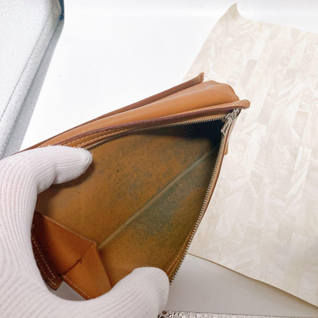 HERMES 二つ折り財布　べアンスフレ　ブラウン　◻︎H刻印　正規品　送料無料