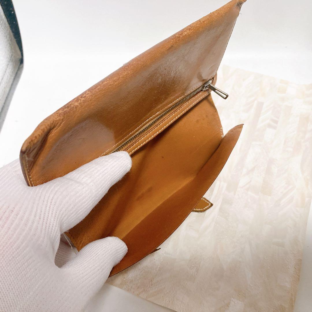HERMES 二つ折り財布　べアンスフレ　ブラウン　◻︎H刻印　正規品　送料無料