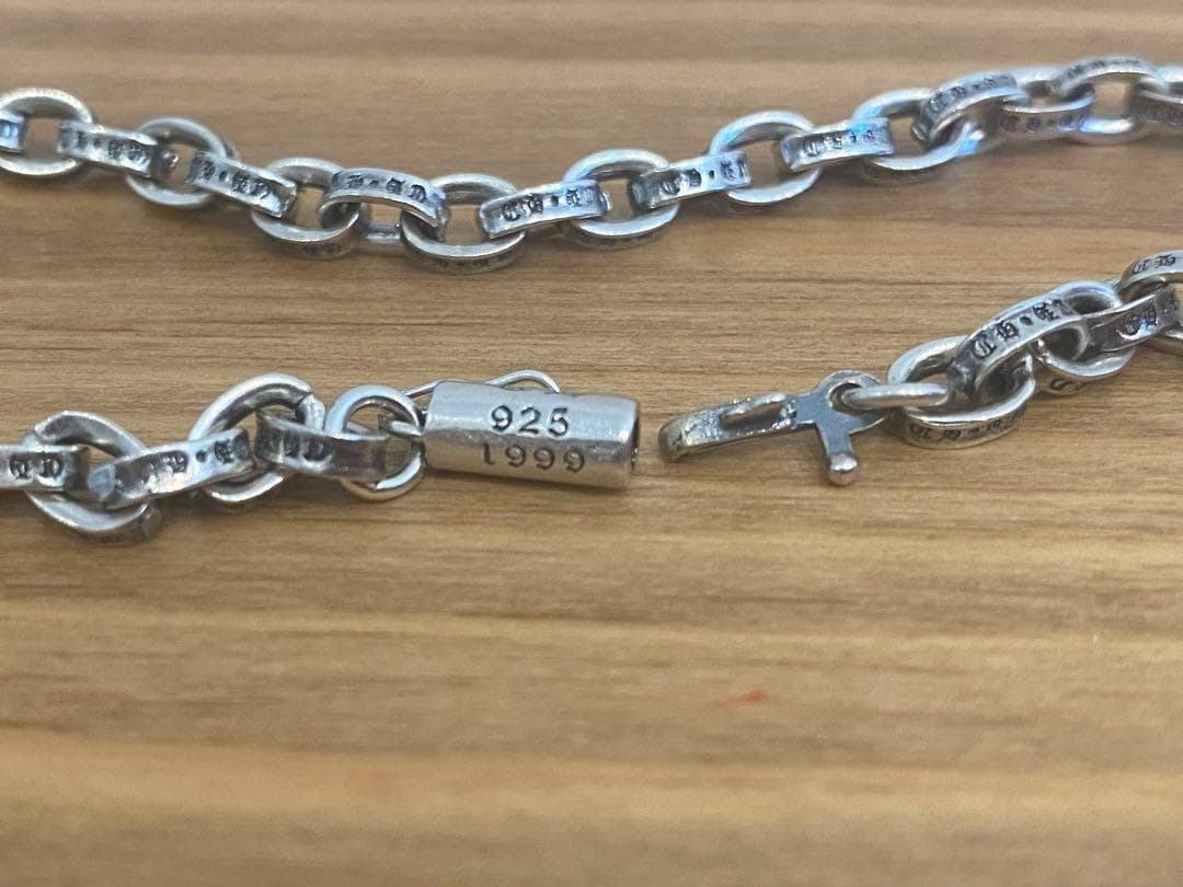 新品 ペーパーチェーン ネックレス 60cm シルバー925 ゆったりサイズ