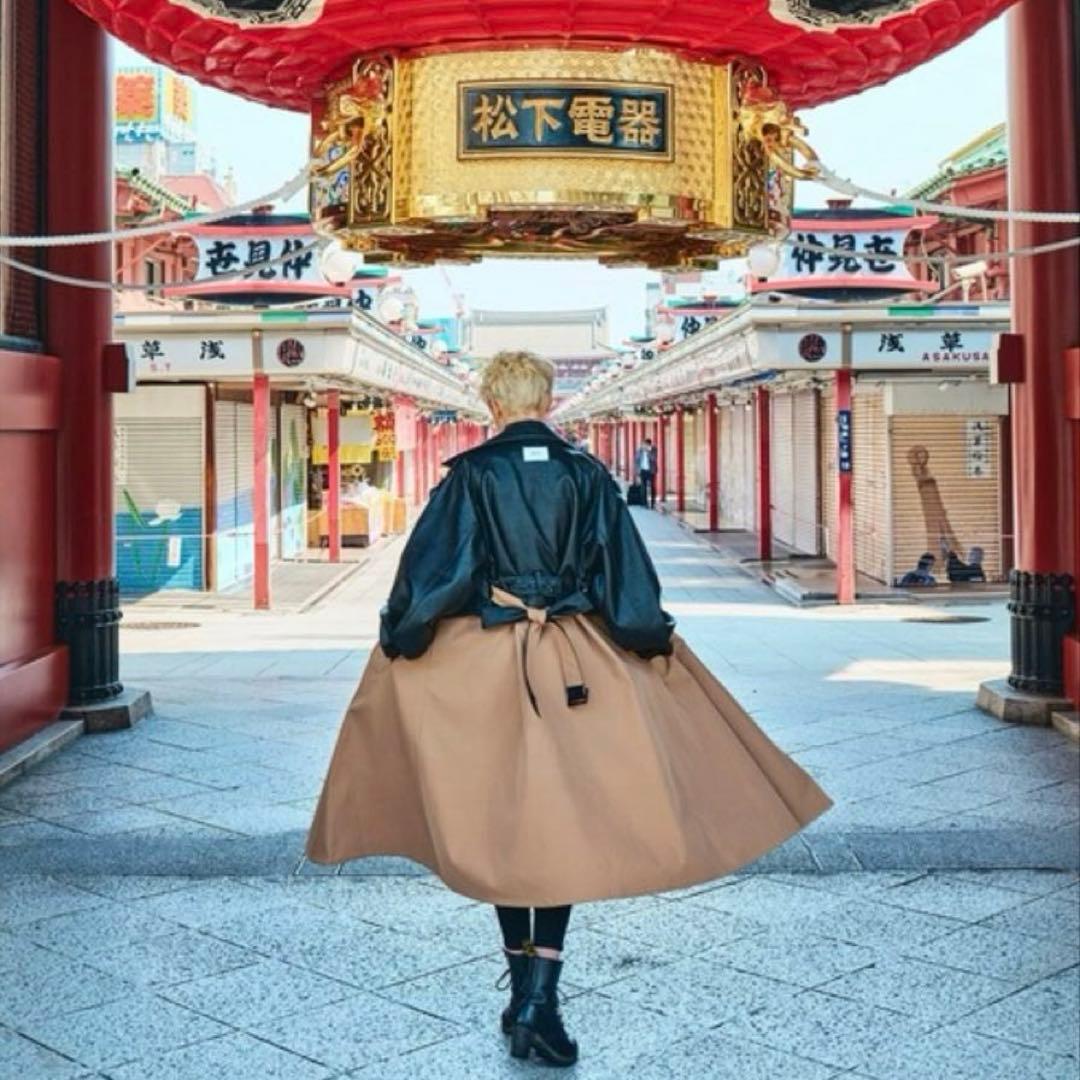 美品KOH.style 4wayトレンチコートエコレザージャケットワンピ松本若菜