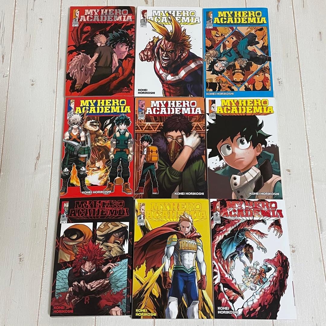 美品 僕のヒーローアカデミア 英語版 漫画 1〜18巻 ヒロアカ マンガ まとめ