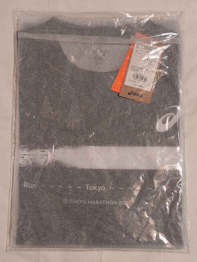 【新品未使用】東京マラソン2026 ASICS シグネチャーTシャツ 海外M
