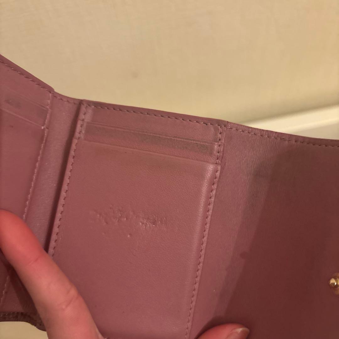 Christian Dior 三つ折り財布 ピンク ディオール