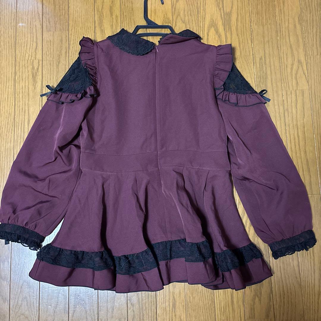 夢展望 DearMyLove キラキラビジューレース重ねフリルワンピ