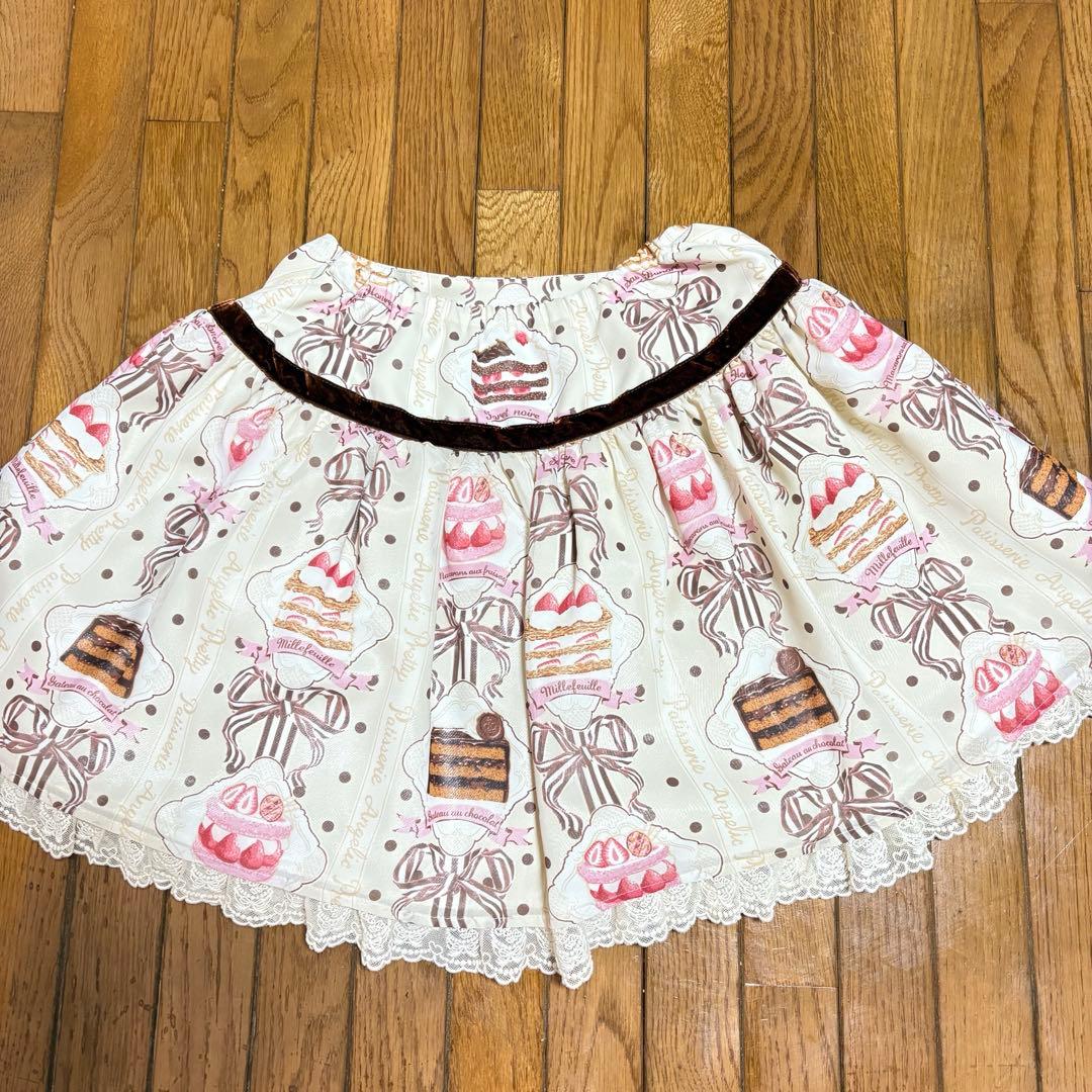 Angelic Pretty ケーキ柄 スカート ヘアクリップ付き