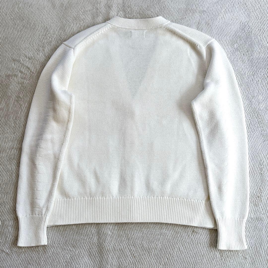 美品✨ラルフローレン コットンニットカーディガン オフホワイト ポニー刺繍 XS
