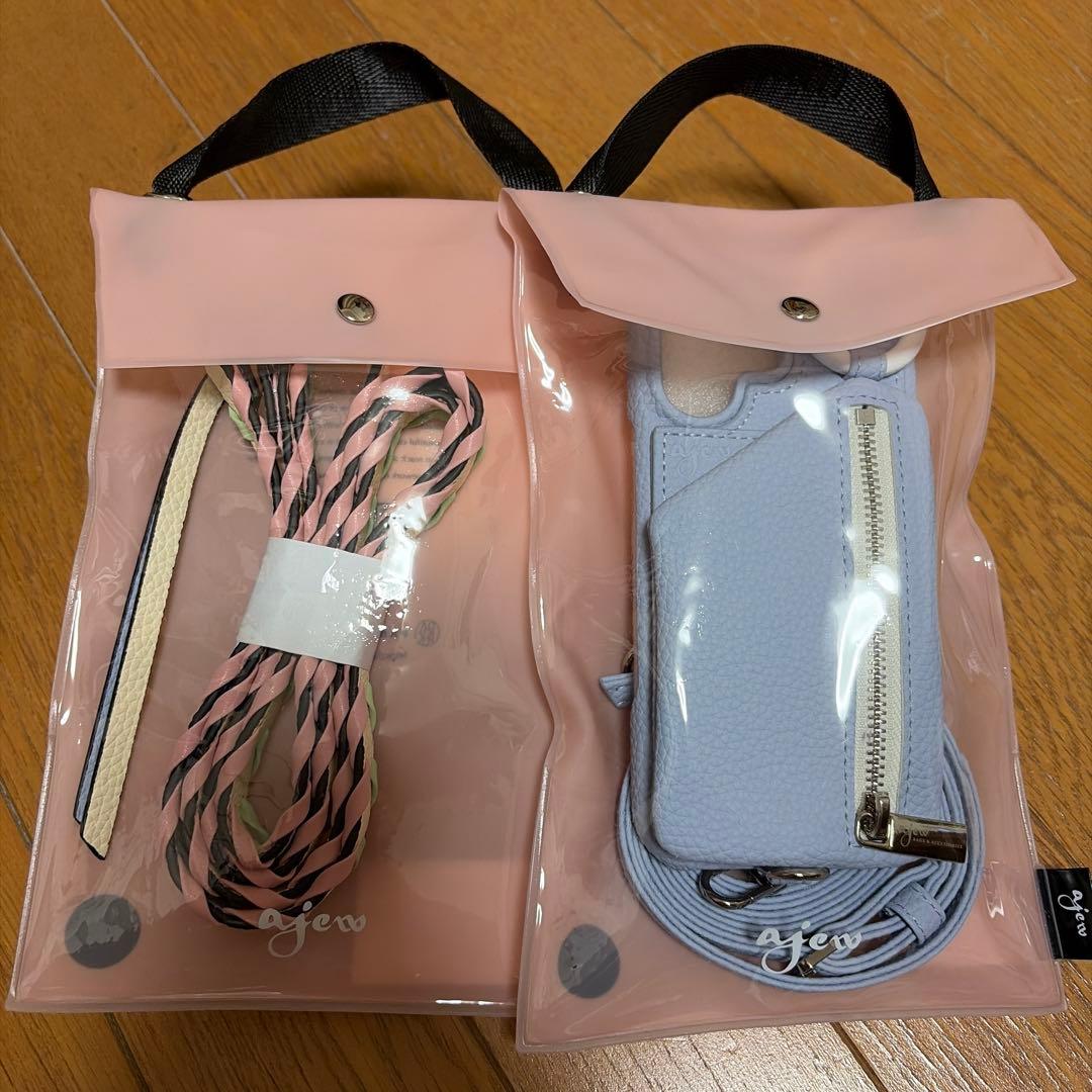 《新品未使用》ajew A SCENE ライトブルー iPhoneケース
