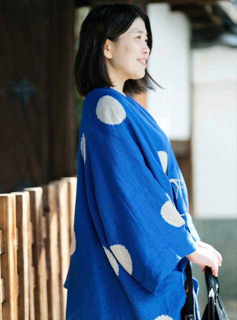 SOU・SOU ソウソウ　きさらぎ　短丈　絞り　緑　グリーン　たばた織　京都