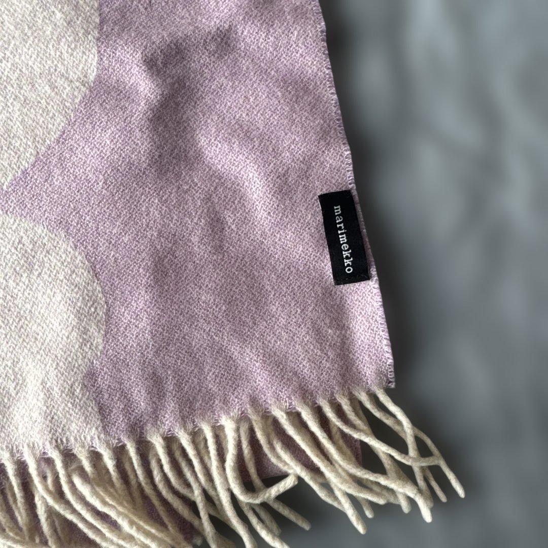 8の日⭐️美品 marimekko ウニッコ ストール ピンクラベンダー