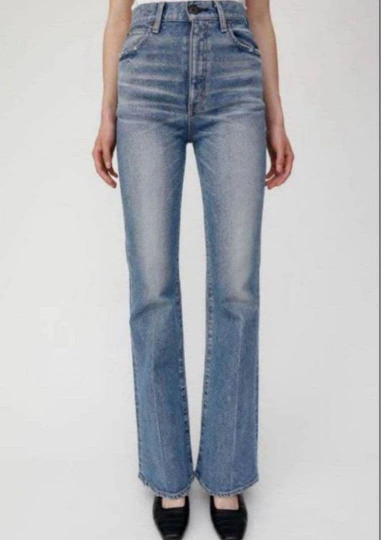 moussy マウジー MVS フレアジーンズ デニムパンツ 25 ブルー 美脚