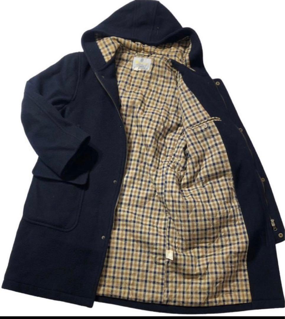 Aquascutum アクアスキュータム　フーディー　コート　ウール　ロング