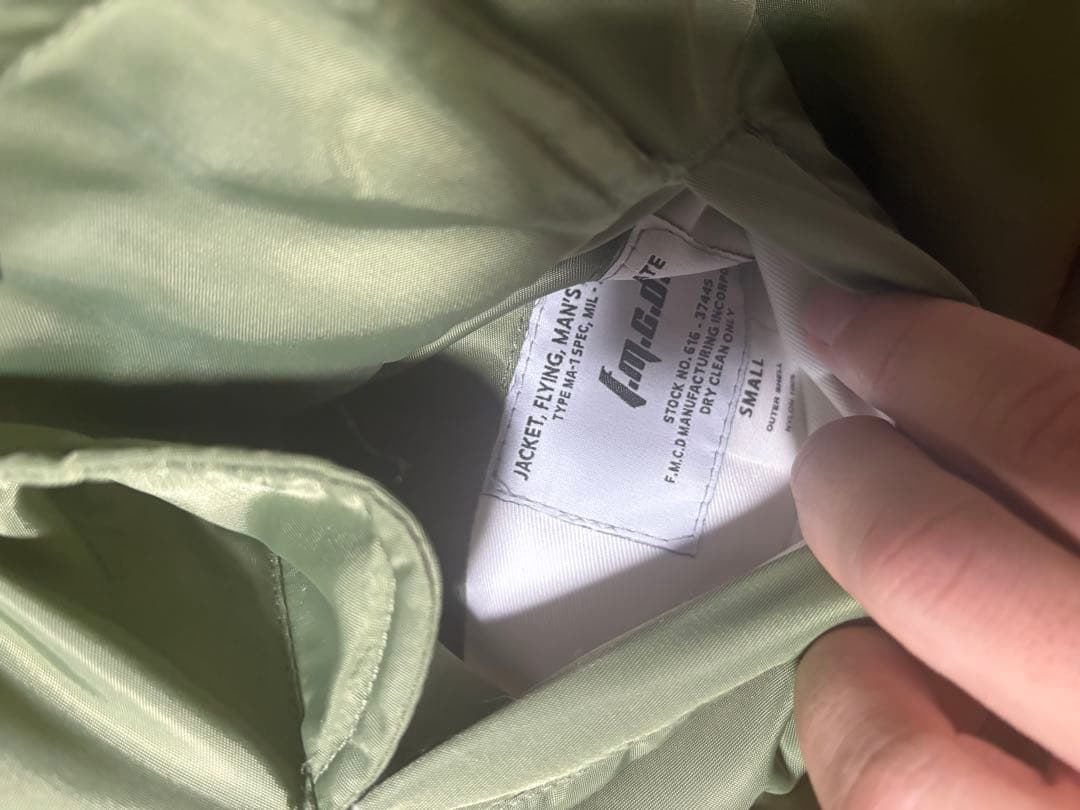 AFB afb FOSTEX GARMENTS ボンバージャケットF.M.C.D