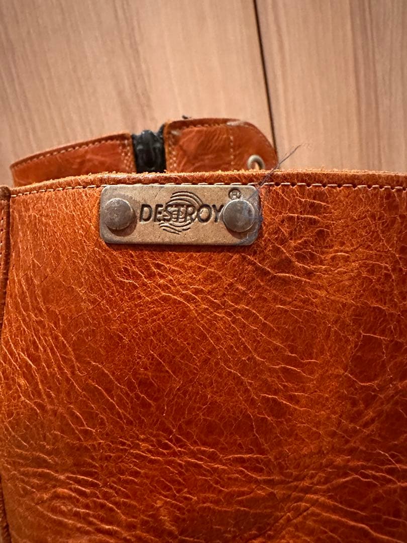 スペイン製 90年代 レア ブラウンレザー厚底ブーツ