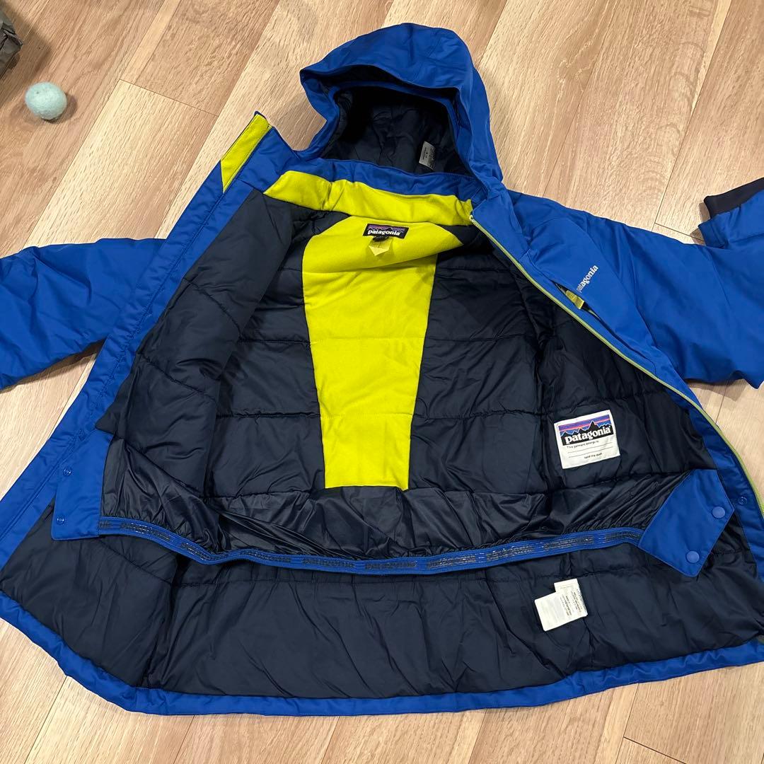 patagonia h2noフード付きスキーウェア 青