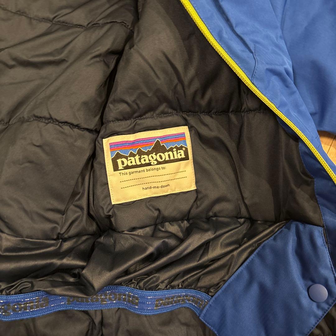patagonia h2noフード付きスキーウェア 青
