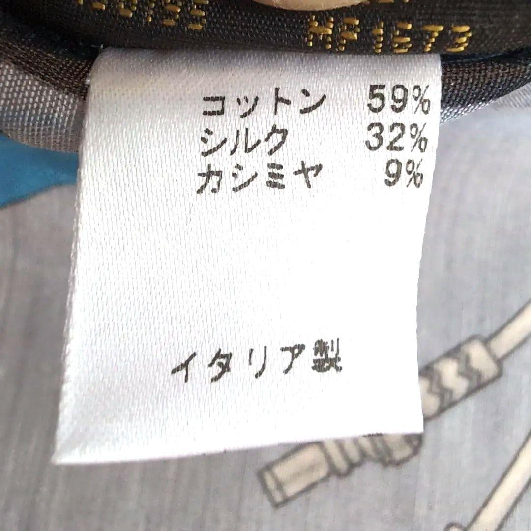 ルイヴィトン フラッグ柄 大判ストール コットン シルク カシミヤ 水色 405