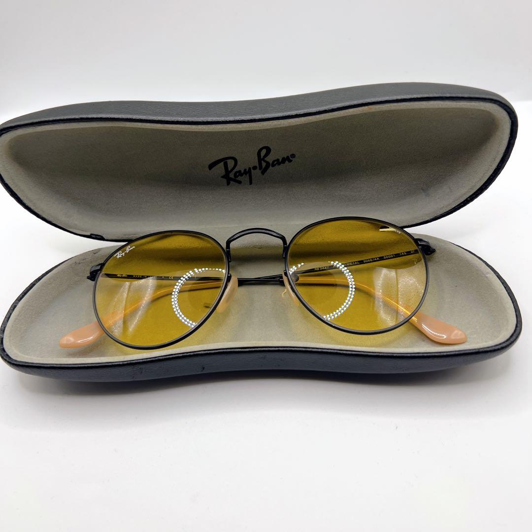 Ray-Ban RB3447 ラウンドメタル EVOLVE 調光 イエロー