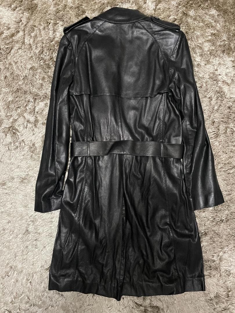 超希少 Gucci グッチ トムフォード期 パンチングレザー コート 38