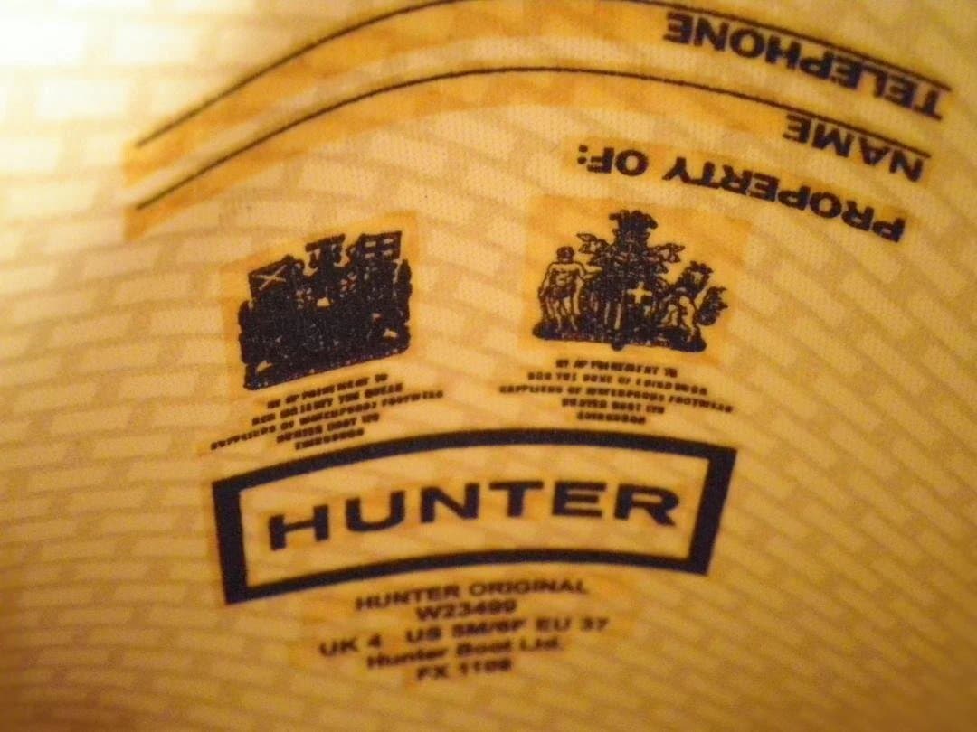 HUNTER ハンター レインブーツ オリジナル トール W23499 ブラック