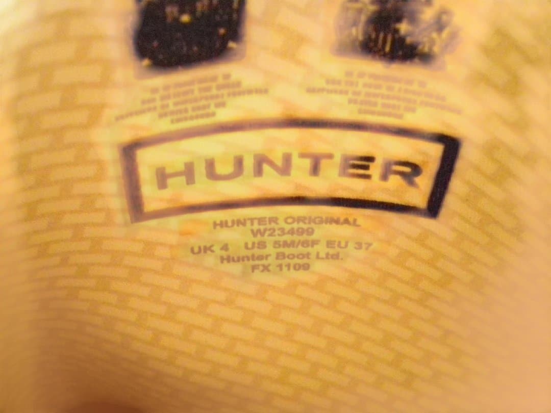 HUNTER ハンター レインブーツ オリジナル トール W23499 ブラック
