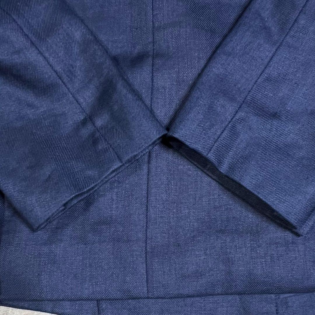 RALPH LAUREN ダブルブレスト ジャケット 白ボタン 麻100%紺ブレ