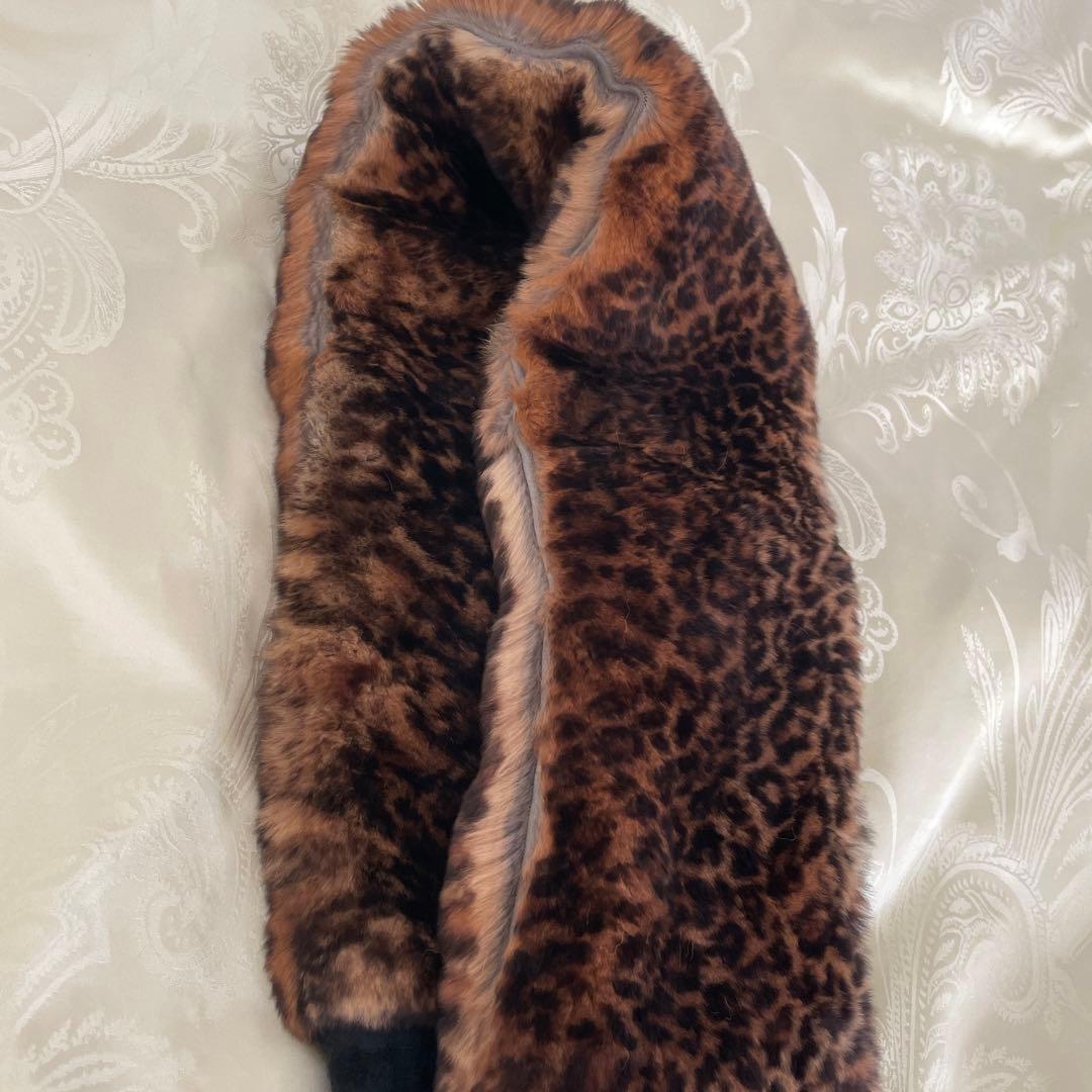 ✨FENDI✨ミンク&カシミヤ　レオパード柄✨キャンディストール