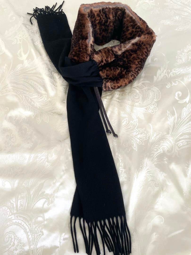 ✨FENDI✨ミンク&カシミヤ　レオパード柄✨キャンディストール