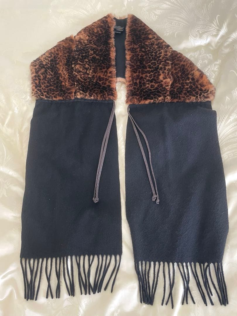 ✨FENDI✨ミンク&カシミヤ　レオパード柄✨キャンディストール