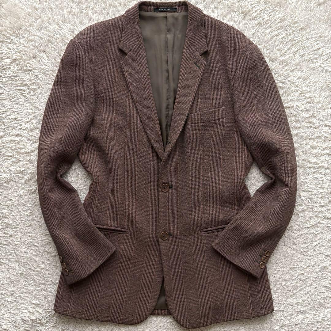 ★美品★ EMPORIO ARMANI グレンチェック テーラードジャケット L