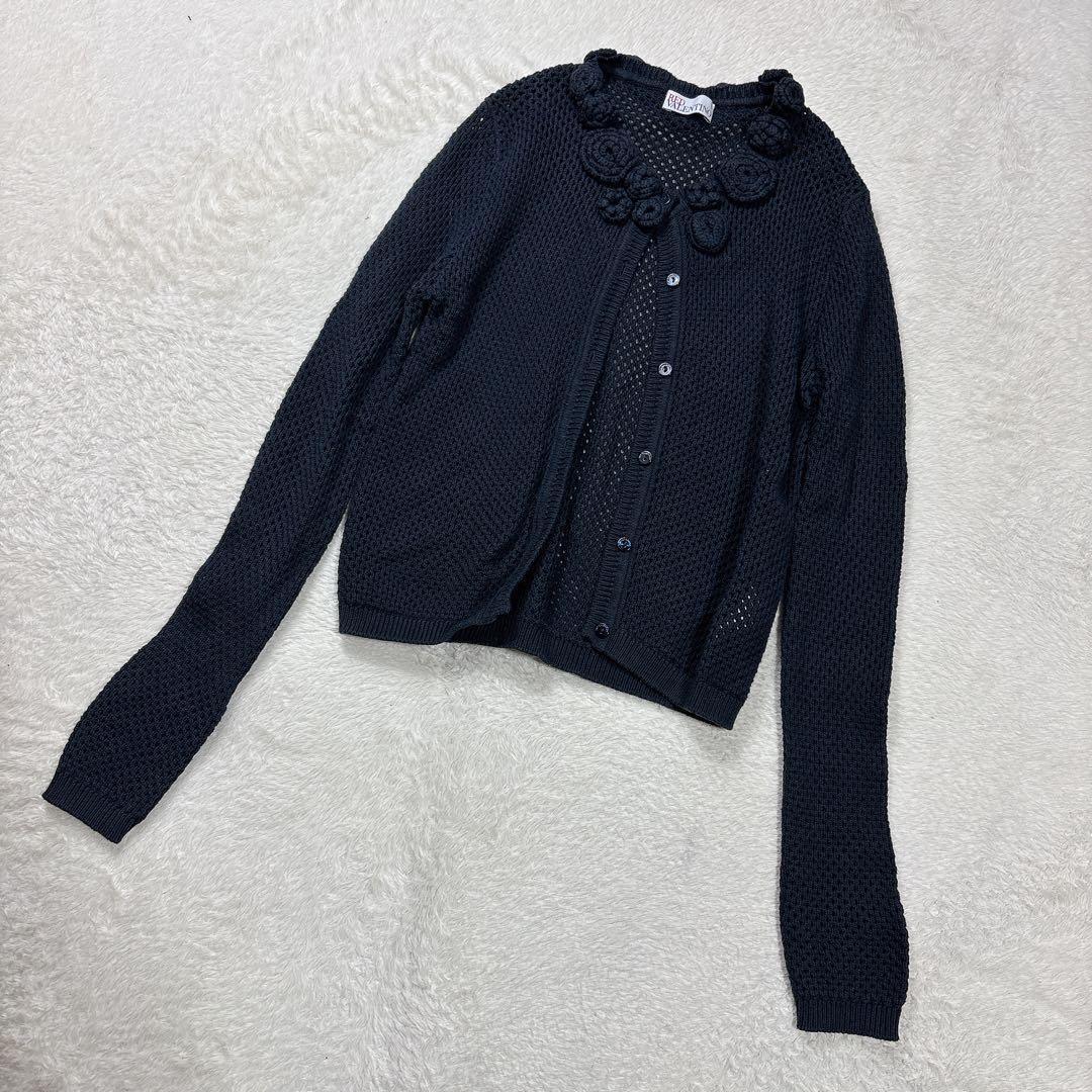 RED VALENTINO レッドヴァレンティノ 薔薇モチーフ カーディガン