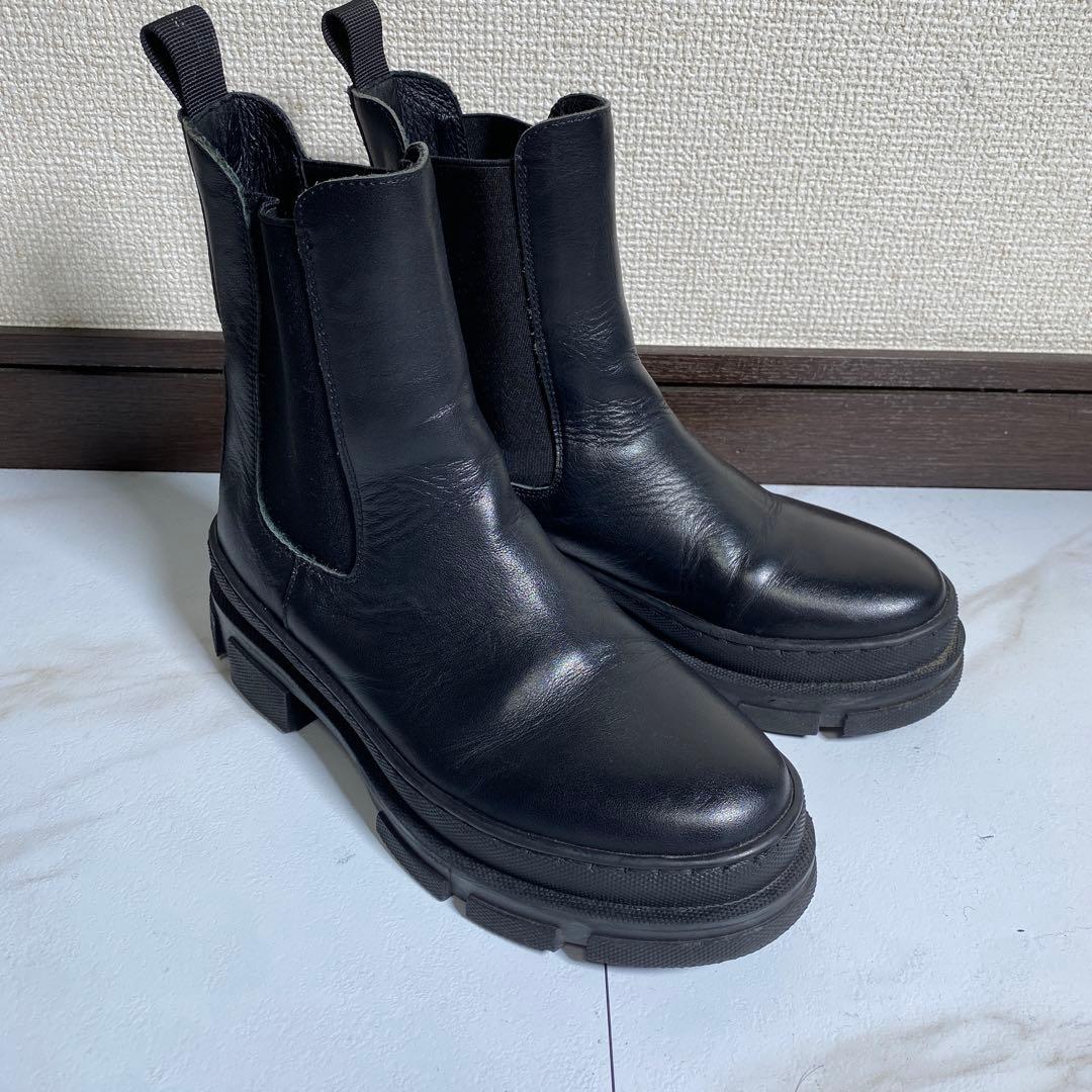 希少♡REMME サイドゴアブーツ 厚底 プレーントゥ チェルシーブーツ