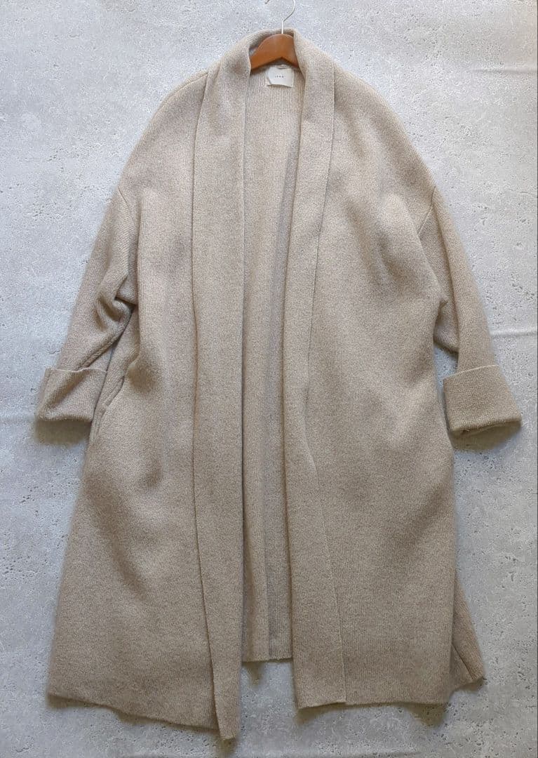 IENA ニットガウンコート コーディガン ベージュ 暖かい♡