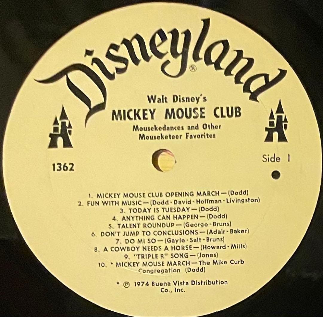 希少USオリジ Walt Disney's Mickey Mouse Club