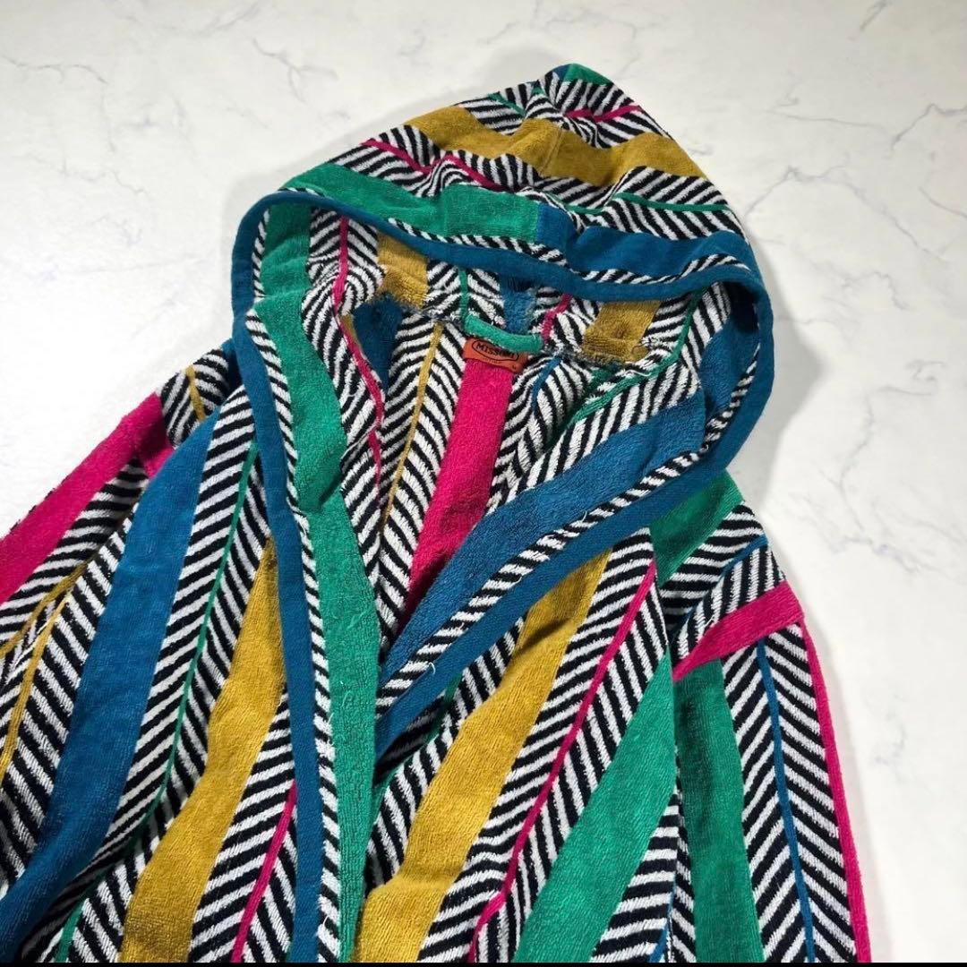 MISSONI ミッソーニ　パイルロングガウンコート　シェブロン柄